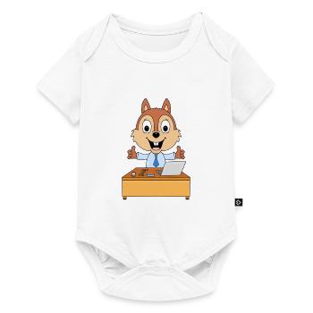 EICHHÖRNCHEN - BÜRO - ARBEIT - JOB - BERUF - TIER - Baby Premium Kurzarmbody - Weiß - Vorne