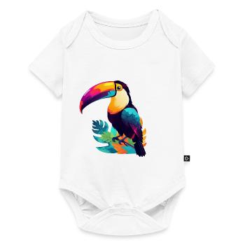 Toucan coloré - Body à manches courtes Premium Bébé - blanc - Devant