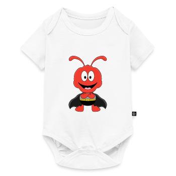 SUPERHELD - TIER - AMEISE - KIND - BABY - Baby Premium Kurzarmbody - Weiß - Vorne