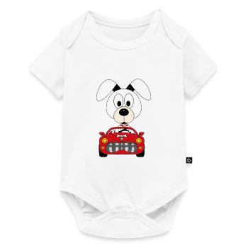 AUTO - HUND - TIER - KIND - BABY - AUTOFAHRER - Baby Premium Kurzarmbody - Weiß - Vorne