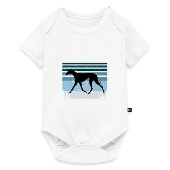 Azawakh Dog Lover Silhouette Vintage Sunset - Body à manches courtes Premium Bébé - blanc - Devant