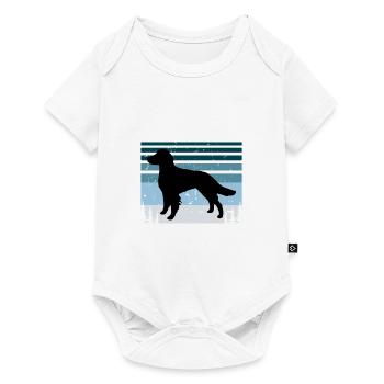 Britanny Dog Lover Silhouette Vintage Sunset - Body à manches courtes Premium Bébé - blanc - Devant