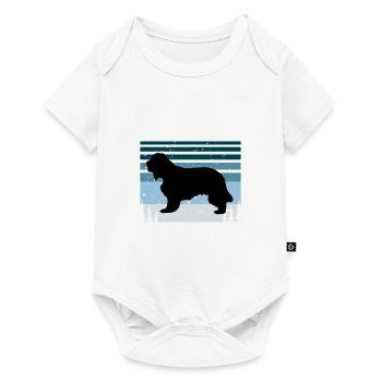 Cocker Spaniel Dog Lover Silhouette Vintage Sunset - Baby Premium short-sleeve bodysuit - white - Front