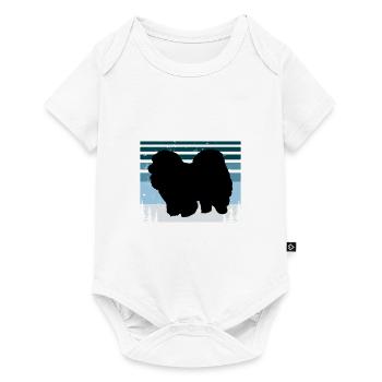 Chow Chow Dog Lover Silhouette Vintage Sunset - Baby Premium short-sleeve bodysuit - white - Front