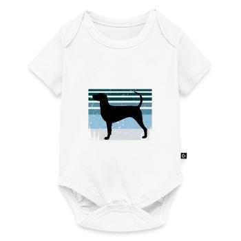 Dunker Dog Lover Silhouette Vintage Sunset - Body à manches courtes Premium Bébé - blanc - Devant