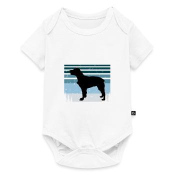 Épagneul Français Dog Lover Silhouette Vintage Sunset - Body à manches courtes Premium Bébé - blanc - Devant