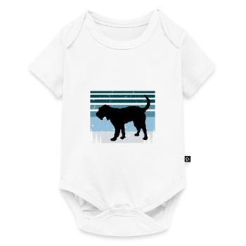 Griffon Nivernais Dog Love Silhouette Retro Sunset - Baby Premium short-sleeve bodysuit - white - Front