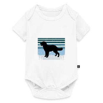 Hovawart Dog Lover Silhouette Vintage Sunset - Body à manches courtes Premium Bébé - blanc - Devant