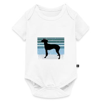 Hygenhund Dog Lover Silhouette Vintage Sunset - Body à manches courtes Premium Bébé - blanc - Devant