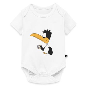 PINGUIN - FISCHBRÖTCHEN - FISCH - TIER - TIERISCH - Baby Premium Kurzarmbody - Weiß - Vorne