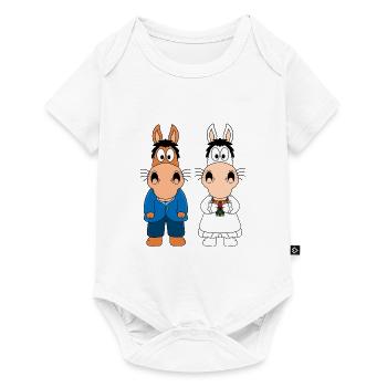 PFERDE - PONYS - HOCHZEIT - HEIRATEN - LIEBE - Baby Premium Kurzarmbody - Weiß - Vorne