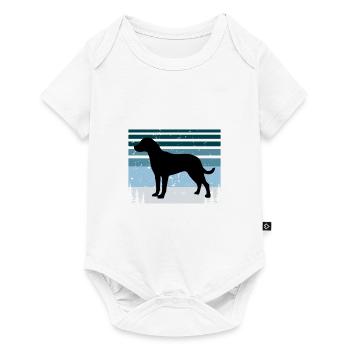 Uruguayan Cimarron Dog Silhouette Retro Sunset - Baby Premium short-sleeve bodysuit - white - Front