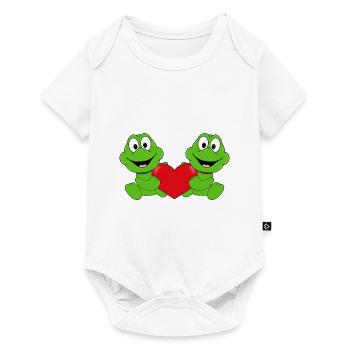 HERZ - LIEBE - FRÖSCHE - TIERE - Baby Premium Kurzarmbody - Weiß - Vorne