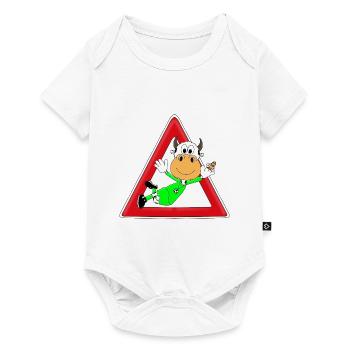 FUßBALL - TORWART - KUH - FLIEGENFÄNGER - SPORT - Baby Premium Kurzarmbody - Weiß - Vorne