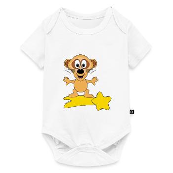 ERDMÄNNCHEN - STERNSCHNUPPE - SURFER - TIER - Baby Premium Kurzarmbody - Weiß - Vorne