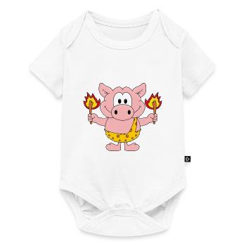 SCHWEIN - FEUER - Baby Premium Kurzarmbody - Weiß - Vorne