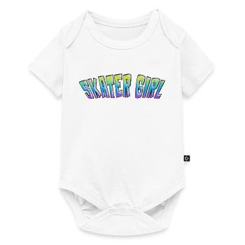 Design de patineuse pour fille - Body à manches courtes Premium Bébé - blanc - Devant