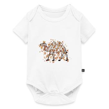 Camell GeomeTRIX bunt - Baby Premium Kurzarmbody - Weiß - Vorne