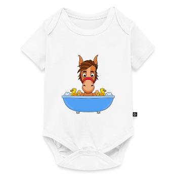 PFERD - PONY - BADEWANNE - Baby Premium Kurzarmbody - Weiß - Vorne