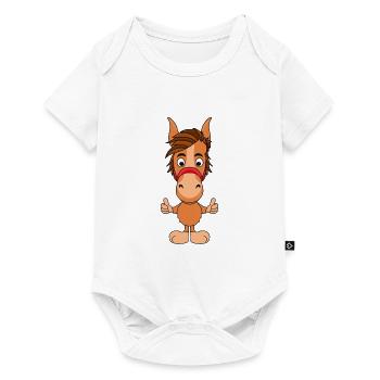 PFERD - PONY - Baby Premium Kurzarmbody - Weiß - Vorne