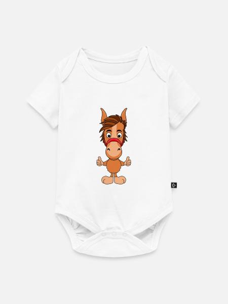 PFERD - PONY - Baby Premium Kurzarmbody - Weiß