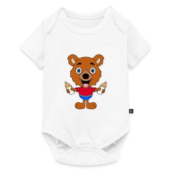 BABY - BÄR - Baby Premium Kurzarmbody - Weiß - Vorne