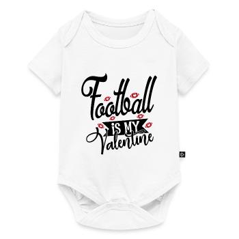 Le football est ma Saint-Valentin - Football américain - Body à manches courtes Premium Bébé - blanc - Devant