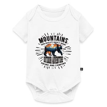 Bear Mountains Camping Mountain Hiking Nature Hiking - Baby Premium short-sleeve bodysuit - white - Front