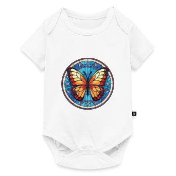 Butterfly Colorful Watercolor Animal Illustration - Baby Premium short-sleeve bodysuit - white - Front