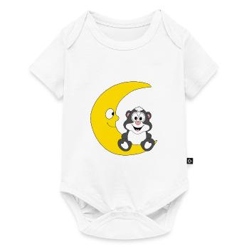 STINKTIER - MOND - TIER - KINDER - BABYS - Baby Premium Kurzarmbody - Weiß - Vorne