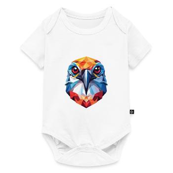 Oiseau coloré Aquarelle Animal Animal Illustration - Body à manches courtes Premium Bébé - blanc - Devant