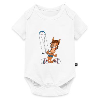 PFERD - PONY - KITESURFER - KITE - KITEN - KITEN - Baby Premium Kurzarmbody - Weiß - Vorne