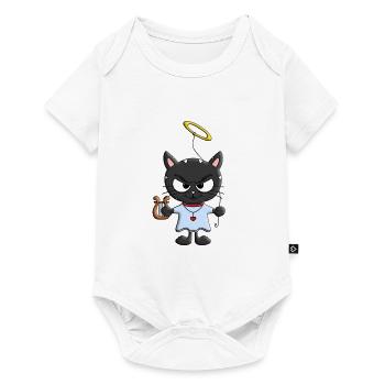 KATZE - ENGEL - KATZEN - KÄTZCHEN - KATER - Baby Premium Kurzarmbody - Weiß - Vorne