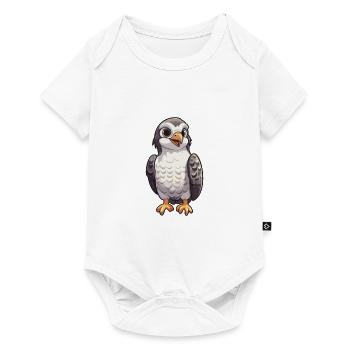 Falcon Cartoon Kawaii Watercolor Illustration - Baby Premium short-sleeve bodysuit - white - Front