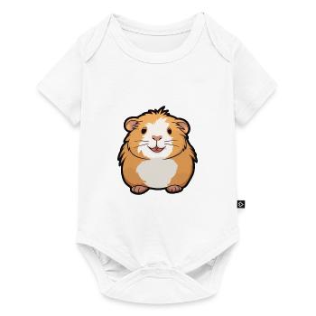 Guinea Pig Cartoon Kawaii Watercolor Illustration - Baby Premium short-sleeve bodysuit - white - Front