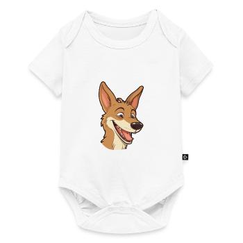 Coyote Cartoon Kawaii Watercolor Illustration - Baby Premium short-sleeve bodysuit - white - Front