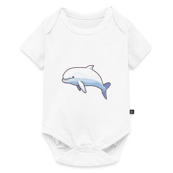 Belugawal-Karikatur Kawaii Bunte Illustration - Baby Premium Kurzarmbody - Weiß - Vorne