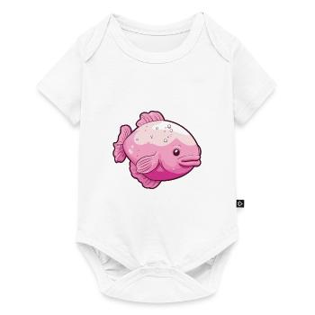 Blobfish Cartoon Kawaii Aquarelle Illustration - Body à manches courtes Premium Bébé - blanc - Devant