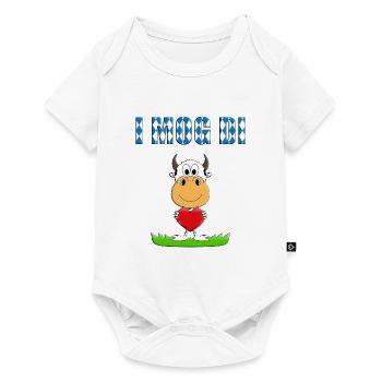 I MOG DI - KUH - HERZ - LIEBE - VERLIEBT - TIER - Baby Premium Kurzarmbody - Weiß - Vorne