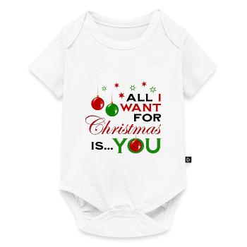 All I want for christmas white version - Baby Premium short-sleeve bodysuit - white - Front