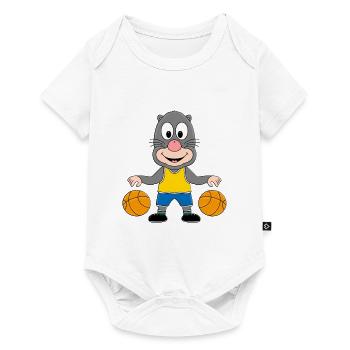 MAULWURF - BASKETBALL - BALLSPORT - SPORT - TIER - Baby Premium Kurzarmbody - Weiß - Vorne