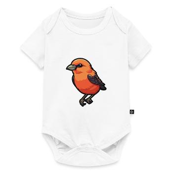 Crossbill Cartoon Kawaii Aquarelle Illustration - Body à manches courtes Premium Bébé - blanc - Devant