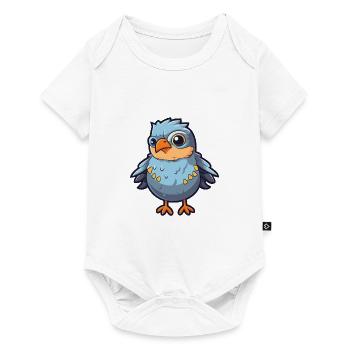 Cuckoo Cartoon Kawaii Watercolor Illustration - Baby Premium short-sleeve bodysuit - white - Front