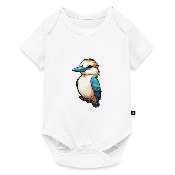 Kookaburra Cartoon Kawaii Aquarelle Illustration - Body à manches courtes Premium Bébé - blanc - Devant