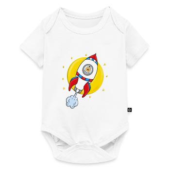 WELTRAUM - RAUMSCHIFF - ASTRONAUT - Baby Premium Kurzarmbody - Weiß - Vorne