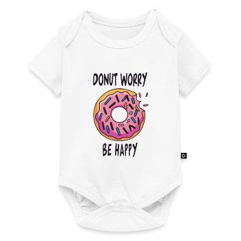 Donut Worry Be Happy - Baby Premium short-sleeve bodysuit - white - Front