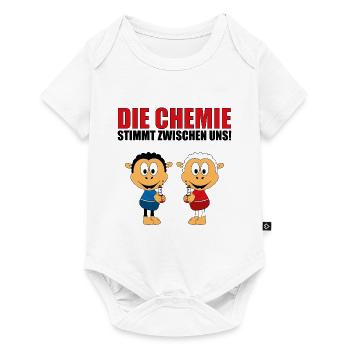 DIE CHEMIE STIMMT ZWISCHEN UNS! - SCHAFE - SCHAF - Baby Premium Kurzarmbody - Weiß - Vorne