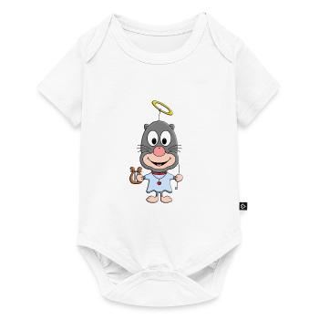 ENGEL - HEILIGENSCHEIN - MAULWURF - TIERISCH - Baby Premium Kurzarmbody - Weiß - Vorne