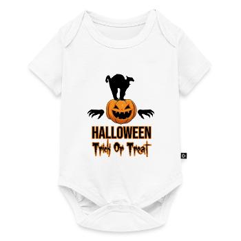 Halloween Cat Pumpkin Trick or Treat - Baby Premium short-sleeve bodysuit - white - Front