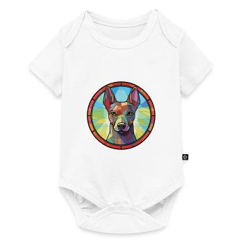 Xoloitzcuintli Dog Breed Watercolor Illustration - Baby Premium short-sleeve bodysuit - white - Front